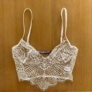 For Love and Lemons lace Bralette - white - xs